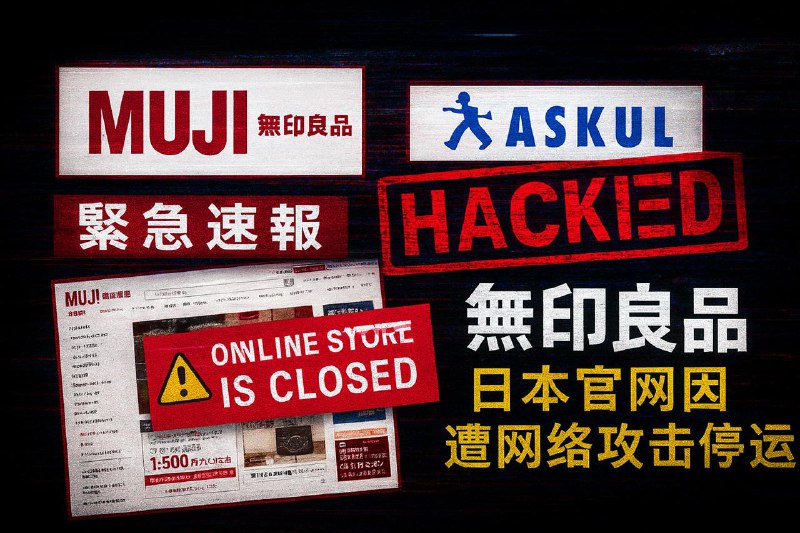 #互联网观察▎ MUJI日本官网因遭受网络攻击暂时停运日本零售品牌 无印良品（MUJI） 已暂停日本国内的线上销售服务，原因是其合作的物流电商平台 Askul 遭遇了勒索软件攻击